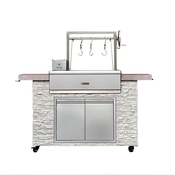 Prokan European Ledge Infinity Argentine BBQ Grill Island