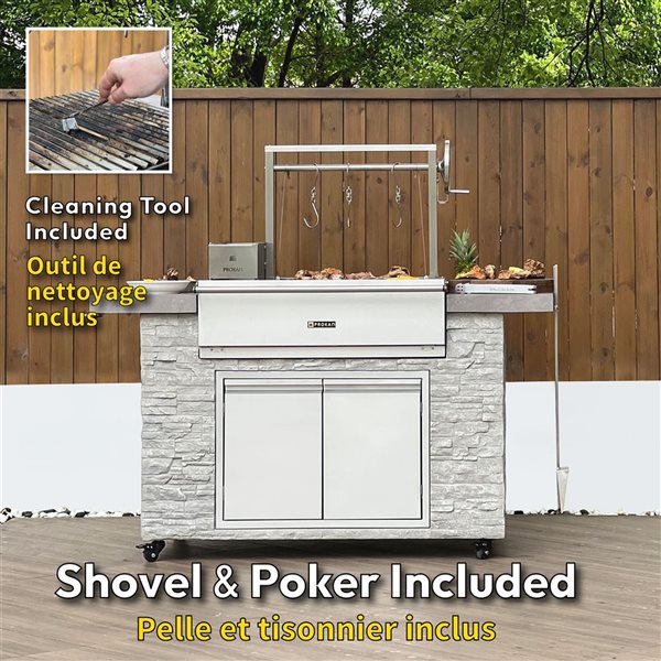 Prokan European Ledge Infinity Argentine BBQ Grill Island