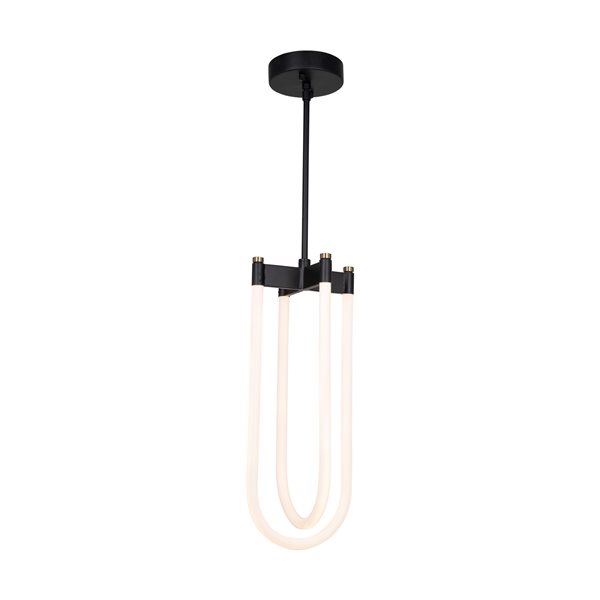 Artcraft Lighting Cascata 20-in H 2-Light Contemporary Kitchen Pendant LED Light - Black/Brushed Brass