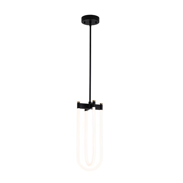 Artcraft Lighting Cascata 20-in H 2-Light Contemporary Kitchen Pendant LED Light - Black/Brushed Brass