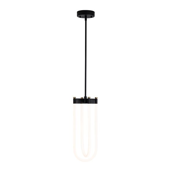 Artcraft Lighting Cascata 20-in H 2-Light Contemporary Kitchen Pendant LED Light - Black/Brushed Brass