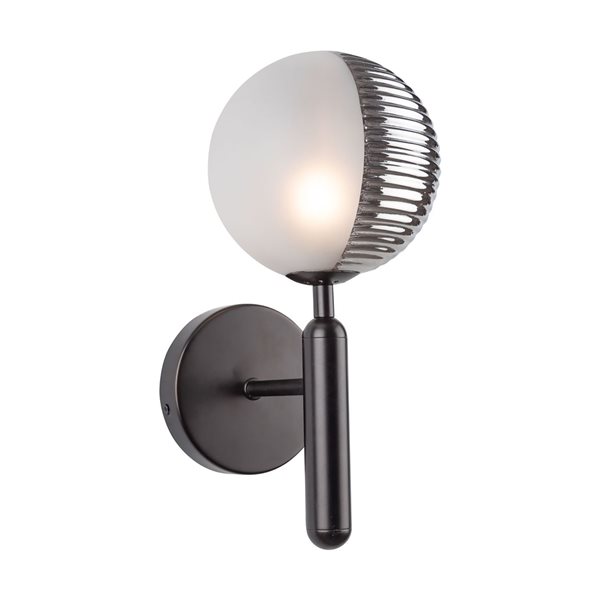 Artcraft Lighting Bolla 6 W x 12.25-in H 1-Light Contemporary Wall Sconce - Black