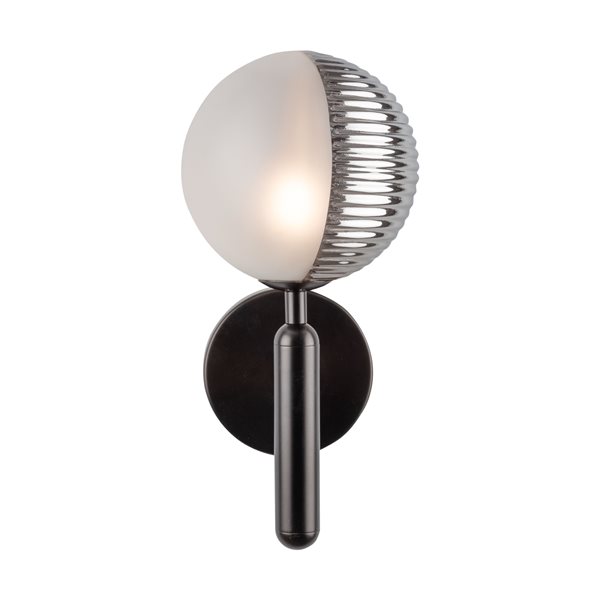 Artcraft Lighting Bolla 6 W x 12.25-in H 1-Light Contemporary Wall Sconce - Black