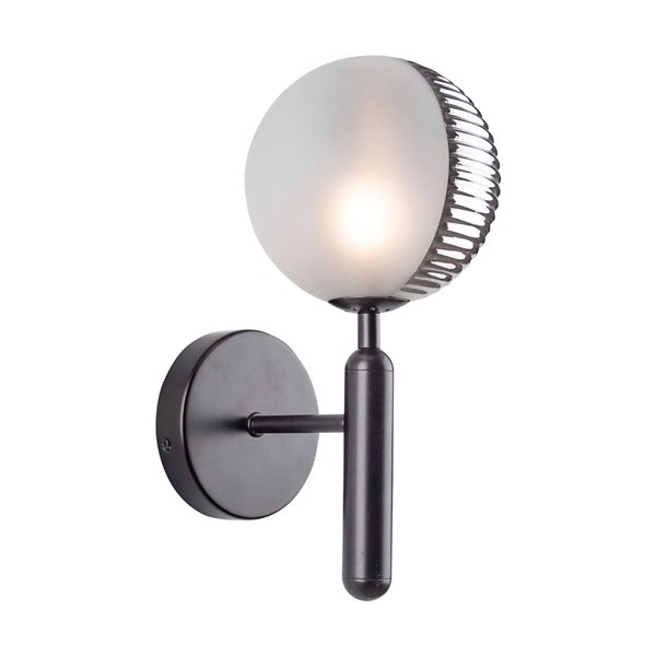 Artcraft Lighting Bolla 6 W x 12.25-in H 1-Light Contemporary Wall Sconce - Black