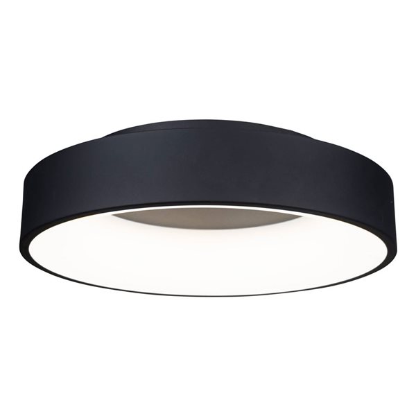 Artcraft Lighting Lazio 17.75-in dia Modern Integrated LED Round Flush-Mount Ceiling Light - Black