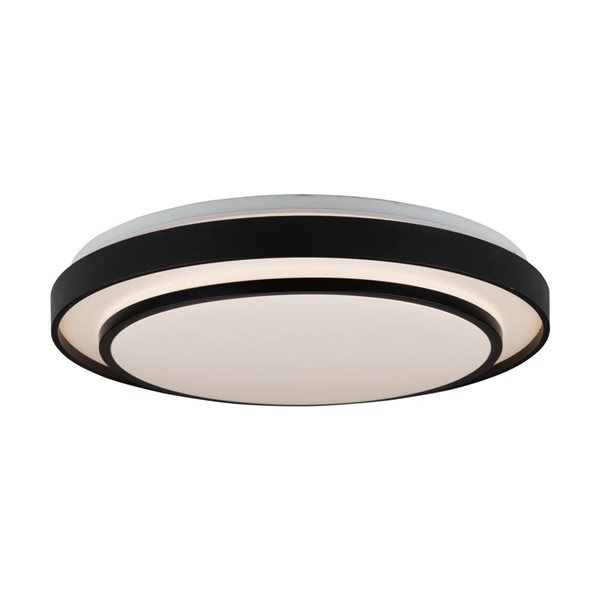 Artcraft Lighting Aziza 19-in dia Modern Flush-Mount LED Ceiling Light - Black