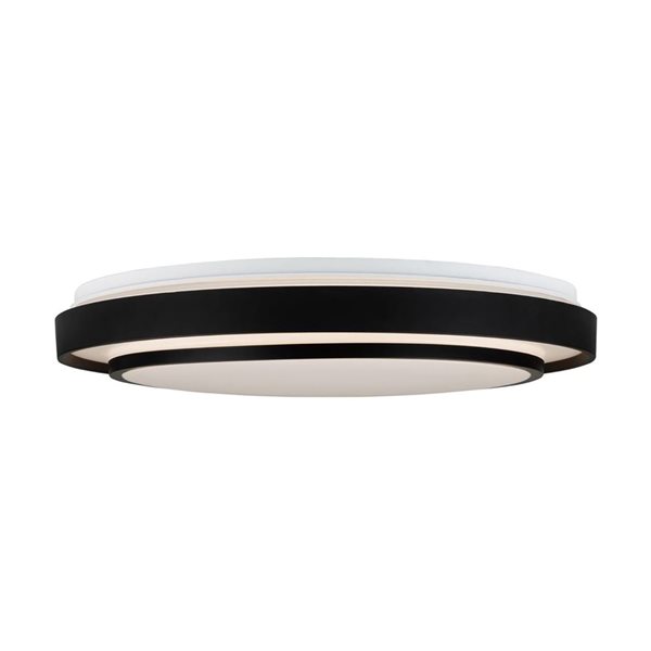 Artcraft Lighting Aziza 19-in dia Modern Flush-Mount LED Ceiling Light - Black