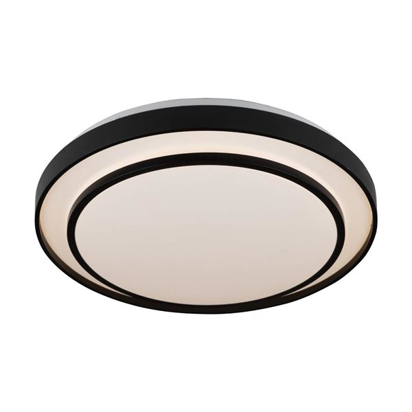 Artcraft Lighting Aziza 19-in dia Modern Flush-Mount LED Ceiling Light - Black