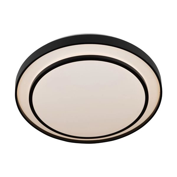 Artcraft Lighting Aziza 19-in dia Modern Flush-Mount LED Ceiling Light - Black