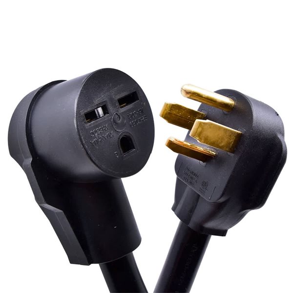 FlexiCord Indoor Cord Adp. Dryer 14-30P Male Right Angle to Heater 6-30R Female