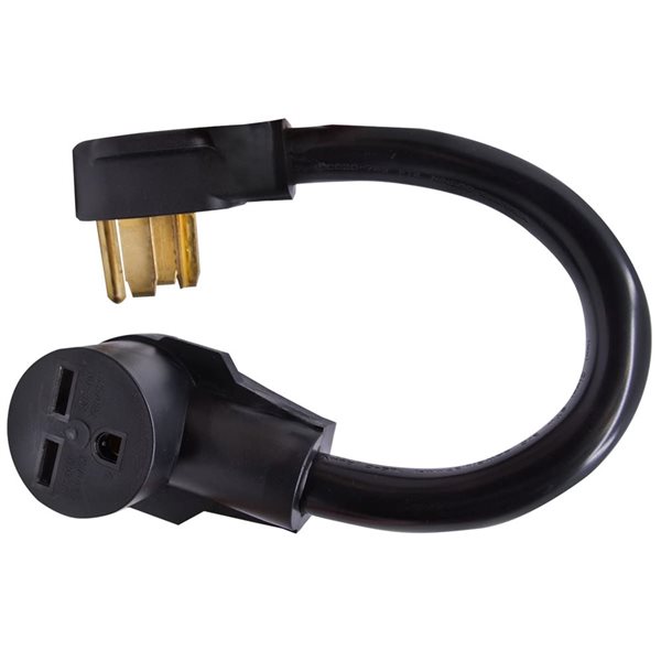 FlexiCord Indoor Cord Adp. Dryer 14-30P Male Right Angle to Heater 6-30R Female