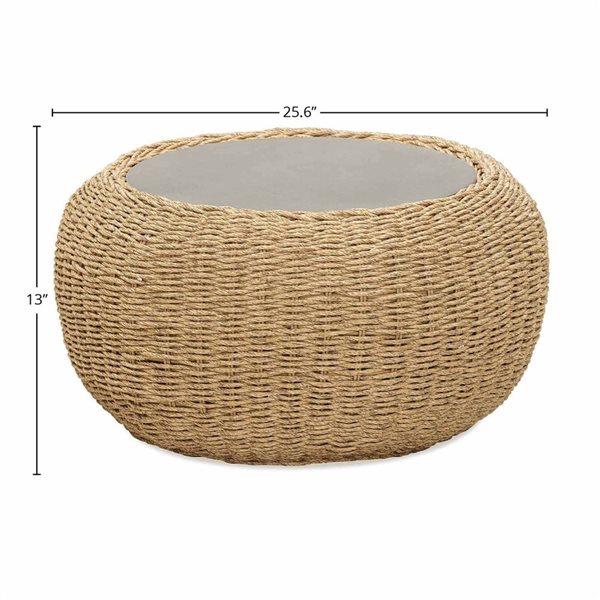 LH Home Siesta Outdoor Side Table - Brown