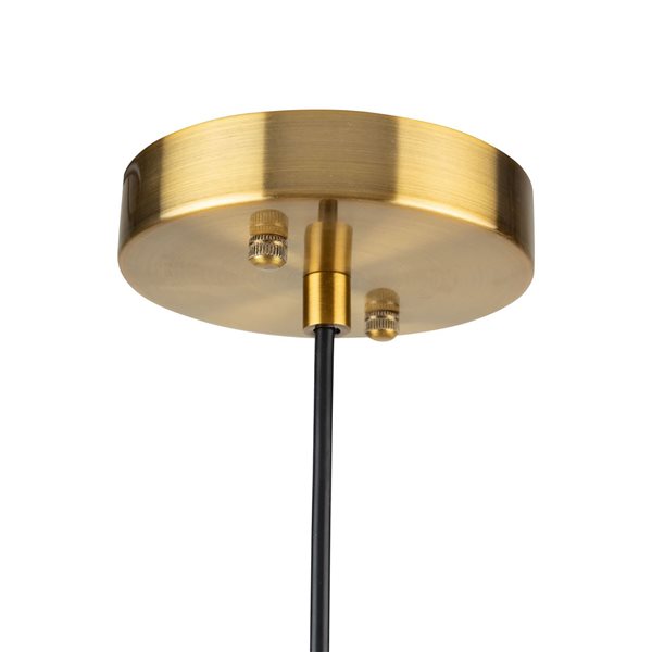 Artcraft Lighting Vita 1-Light Modern Pendant Light w/ Glass Globe Shade - White/Brass