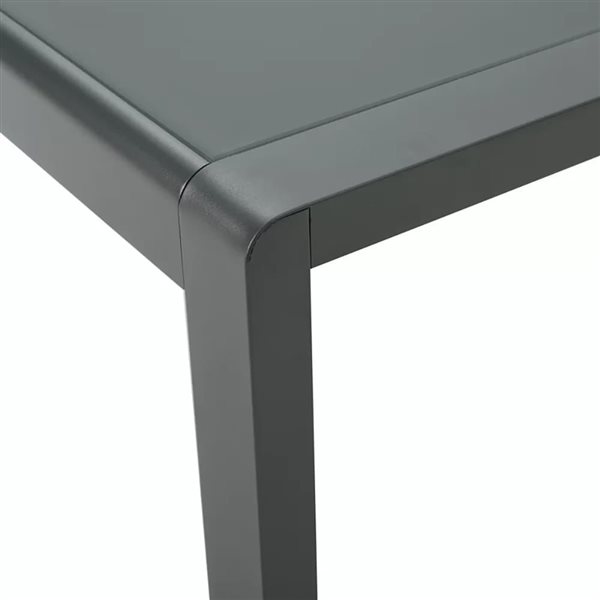 Clihome Outdoor Patio Aluminum Rectangle Coffee Tables - Grey