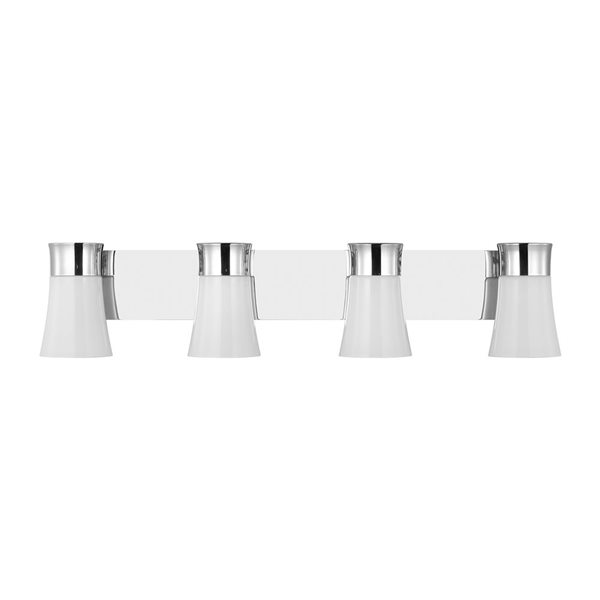 Generation Lighting Roy 4-Light Chrome Extra Large Vanity Light Bar