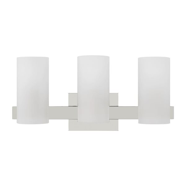 Generation Lighting Rhode 3-Light Chrome Large Vanity Light Bar