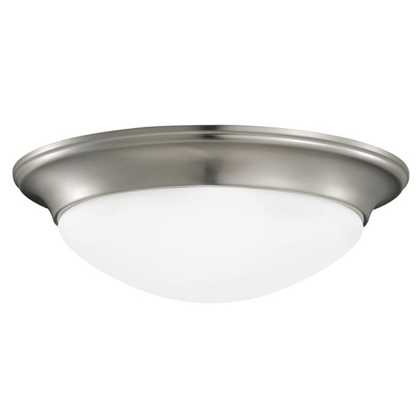 Generation Lighting Nash 2-Light Nickel Ceiling Flush Mount