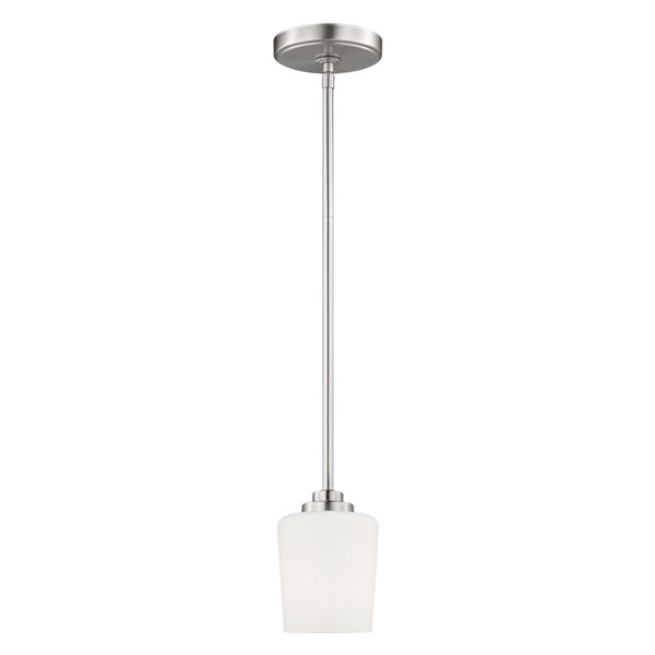 Generation Lighting Windom 1-Light Nickel Mini-Pendant