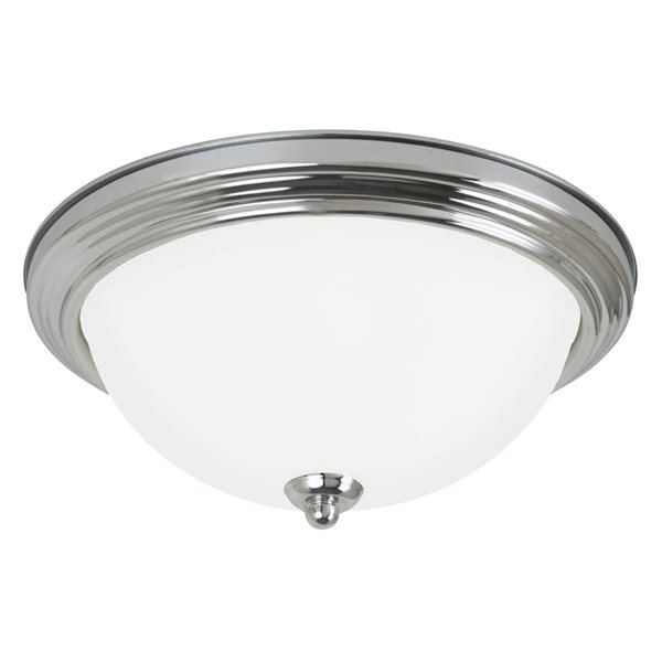 Generation Lighting Geary 2-Light Chrome Ceiling Flush Mount