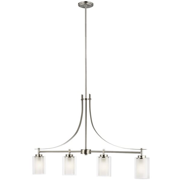 Generation Lighting Elmwood Park 4-Light Brushed Nickel Island Pendant