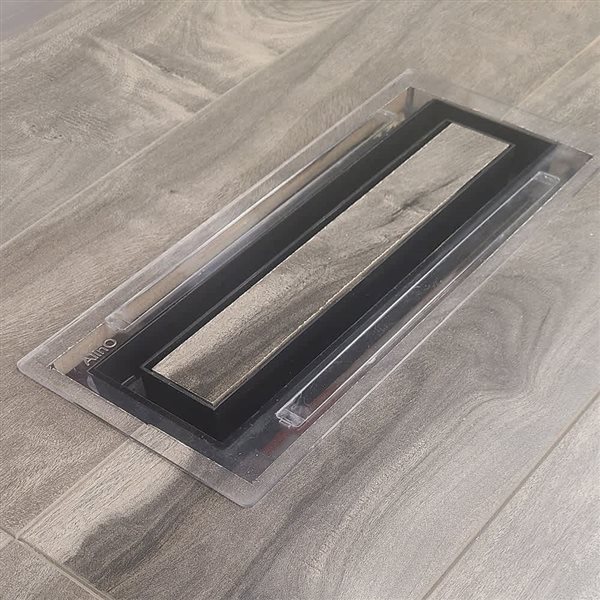 AlinO Clear Plastic Height Adjustable Topmount Floor Vent w/ Grill and Floor Insert - 10/Pk