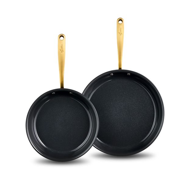 Lagostina Eleganza 2-Piece Ceramic Non-Stick Frypan Set - 26 cm/30 cm