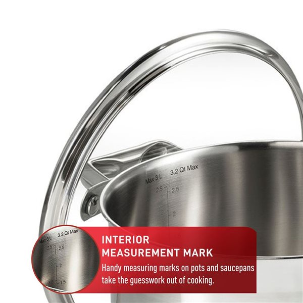 T-fal Stainless Steel 10-Piece Cookware Set - Induction and Oven Safe