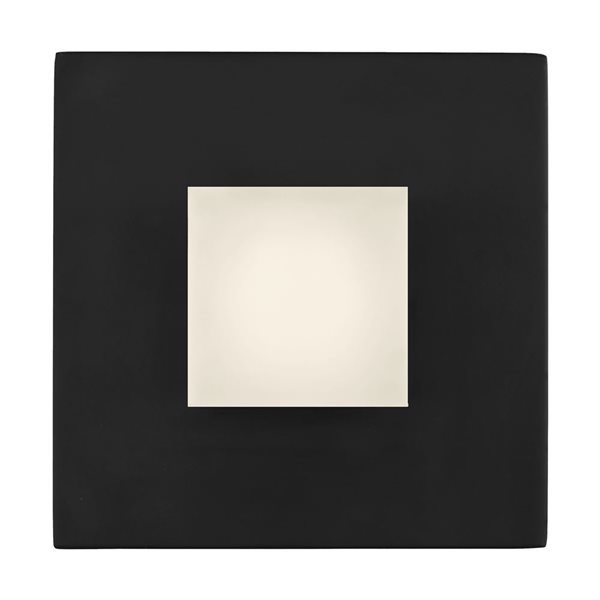 Generation Lighting Brander 4.75 x 4.75-in Matte Black Modern Integrated LED Wall Sconce