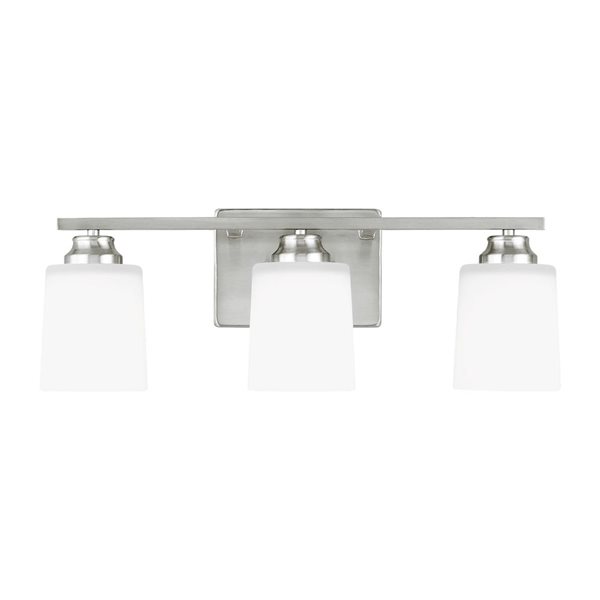 Generation Lighting Vinton 20.75-in W Brushed Nickel Metal 3-Light Transitional Wall Sconce