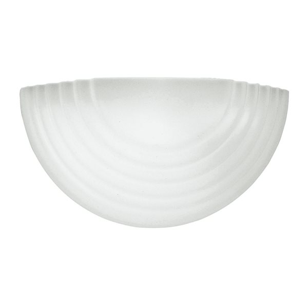 Generation Lighting Stepped Glass 10.75-in W Modern Wall Sconce w/ White Frosted Glass Shade
