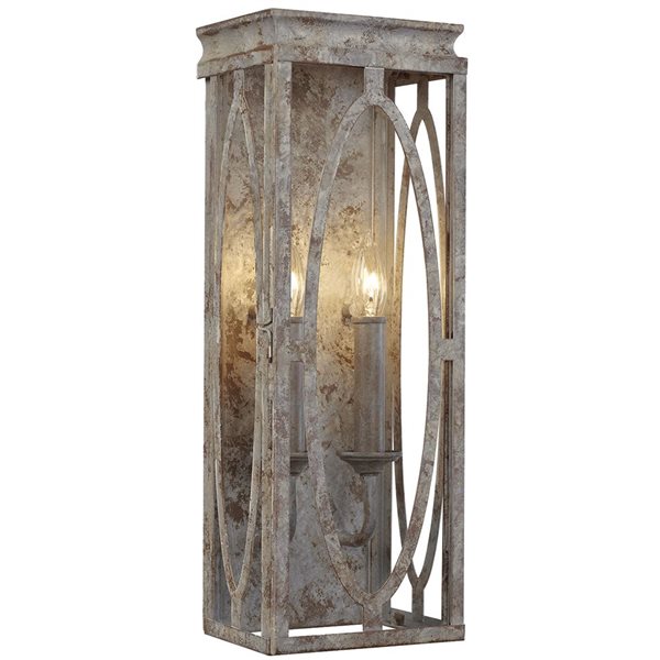 Generation Lighting Patrice 6 W x 17.25-in H Deep Abyss Metal 2-Light Transitionnal Wall Sconce
