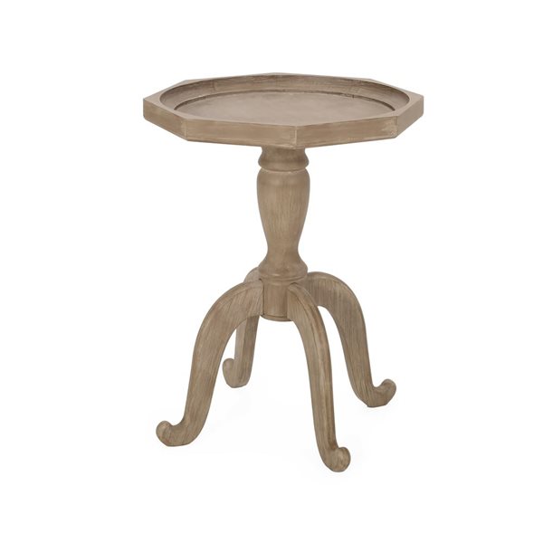 Clihome Brown MDF Octagon End Table