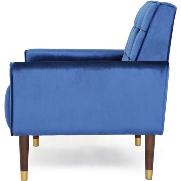 Clihome Blue Arm Chair with Tufted Back