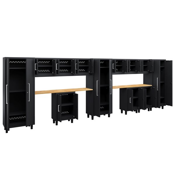 Ceha Garage Solutions Core Plus 14 Pcs Cabinet Set w/ Base + Wall Cabinets and 30-in Lockers