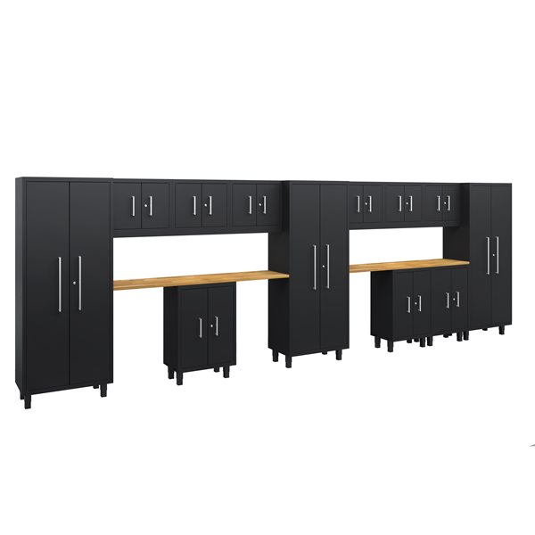 Ceha Garage Solutions Core Plus 14 Pcs Cabinet Set w/ Base + Wall Cabinets and 30-in Lockers