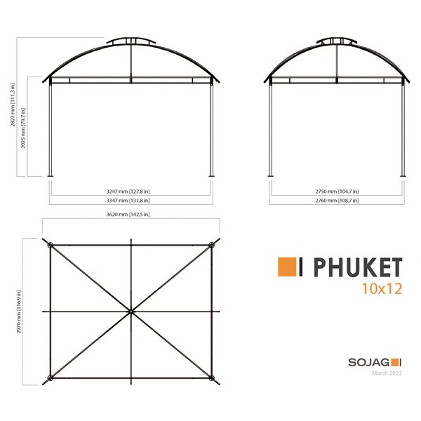 Sojag Phuket 10 x 12-ft Gazebo - Beige