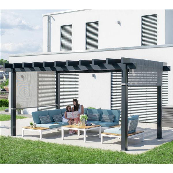 Sojag Yamba 10 x 16.5-ft Pergola w/ Aluminum Frame - Cream