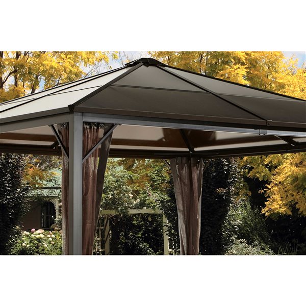 Sojag Sumatra 10 x 12-ft Gazebo - Dark Brown 312-9153583 | RONA