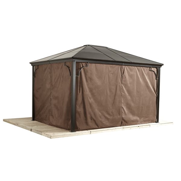 Sojag Curtains For Sumatra Gazebo 10 x 10-ft - Brown
