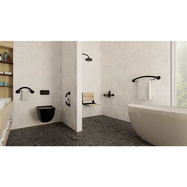 INVISIA SerenaSeat Pro 26-in Light Stain Wood Shower Seat