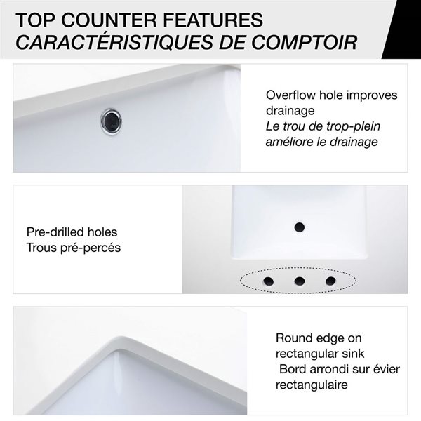 Vanuria 72-in Solid Oak Freestanding Vanity in Light Grey-White Marble Top and Brushed Nickel Hardware