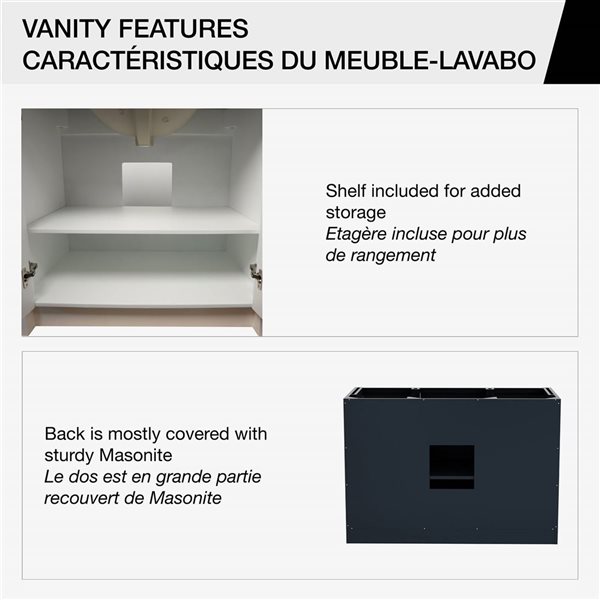 Urba 36-in Solid Oak Freestanding Vanity in White-White Quartz Top and Matte Black Hardware