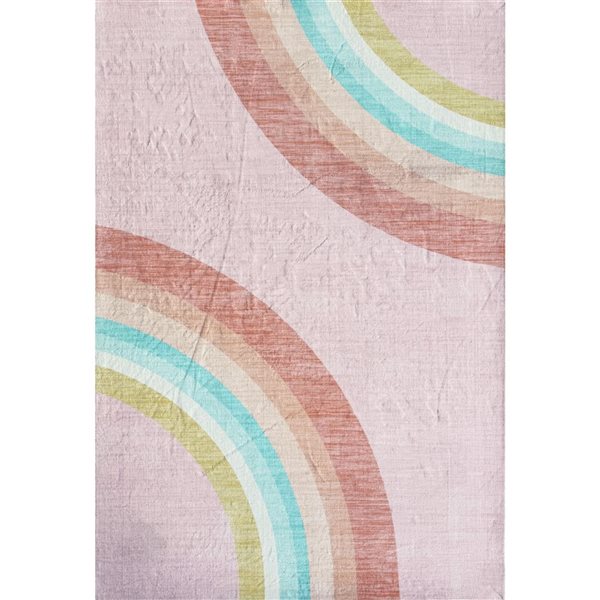 Rug Branch Solara 4 x 6-ft Blush Arc Indoor Area Rug