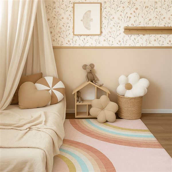 Rug Branch Solara 4 x 6-ft Blush Arc Indoor Area Rug