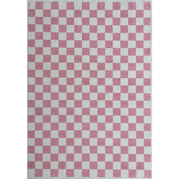 Rug Branch Metro 8 x 11-ft Checkered Blush Indoor Area Rug