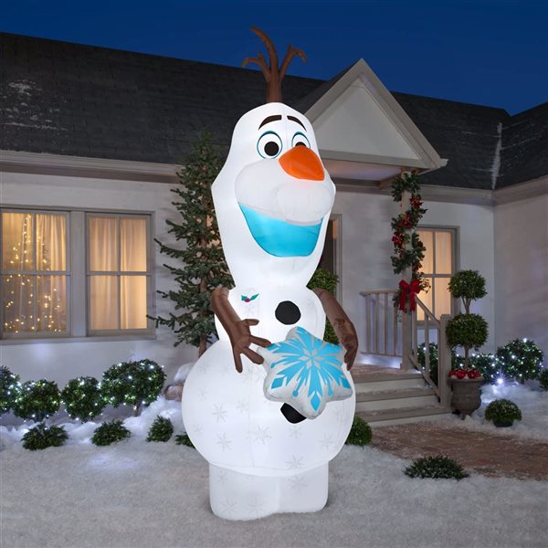 Gemmy Airblown Disney Olaf w/ Snowflake Inflatable - Giant