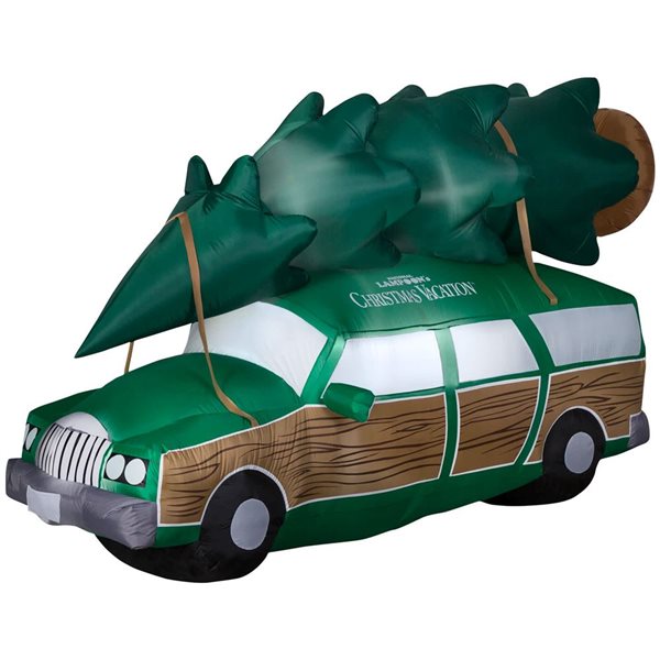 Gemmy Airblown WB National Lampoon's Christmas Vacation Station Wagon w/ Tree and LEDs Inflatable - Large