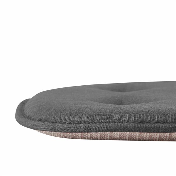 Marina Decoration U-Shaped Memory Foam 2-Pack Charcoal Tufted Nonslip Chair Cushion