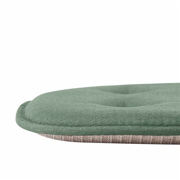 Marina Decoration U-Shaped Memory Foam 4-Pack Green Tufted Nonslip Chair Cushion