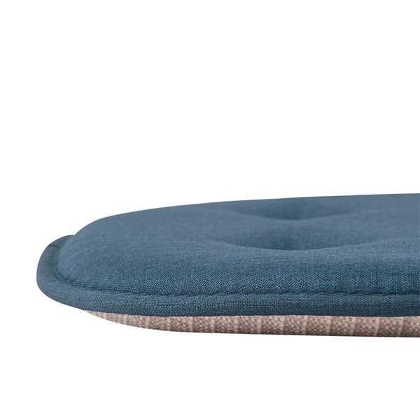 Marina Decoration U-Shaped Memory Foam 2-Pack Denim Blue Tufted Nonslip Chair Cushion